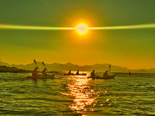 Coucher de soleil Kayak